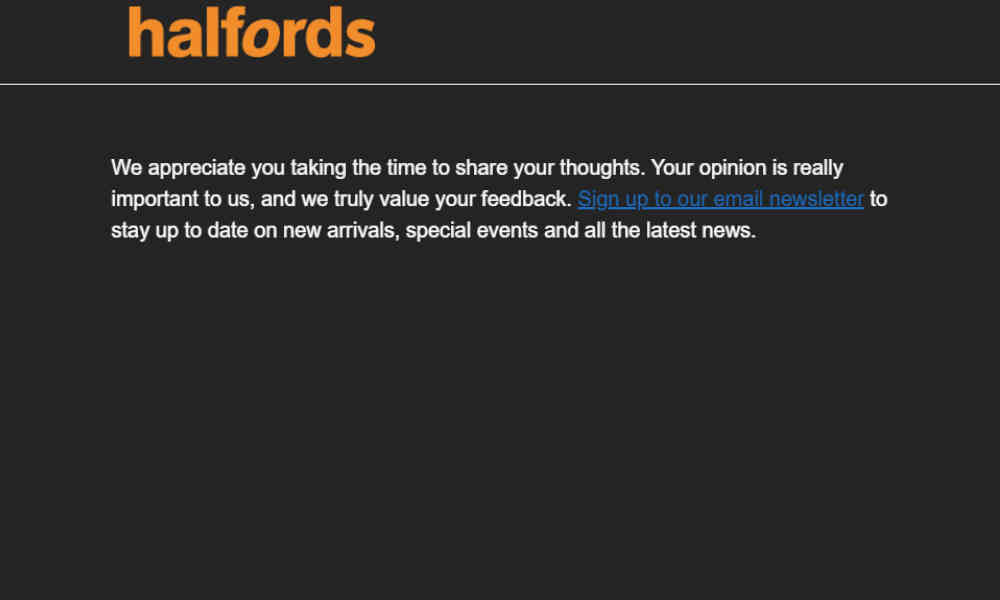 halfords.com/autocentre-feedback